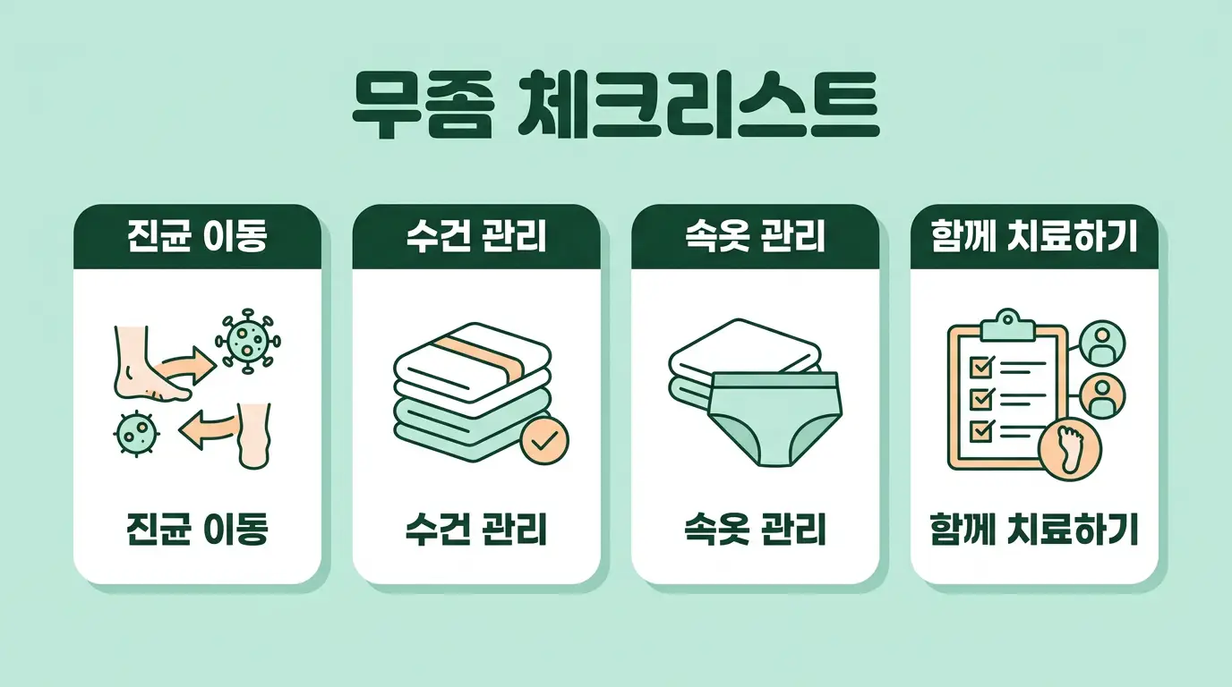 사타구니 가려움증 발무좀 동반 확인 수건 속옷 관리