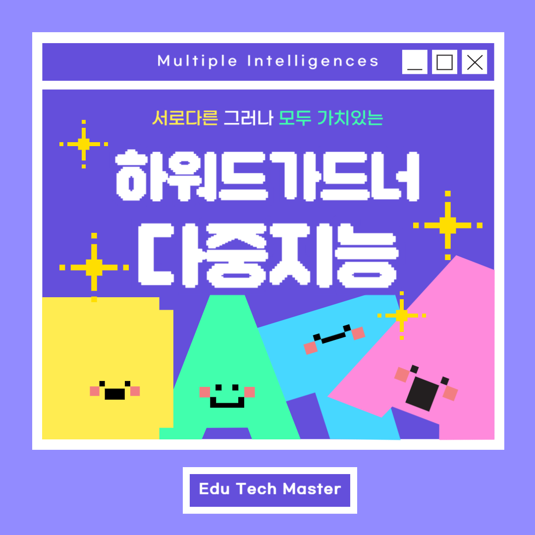 하워드가드너 다중지능이론(Thoery of Multi Intelligence)의 개념과 유형별 특징