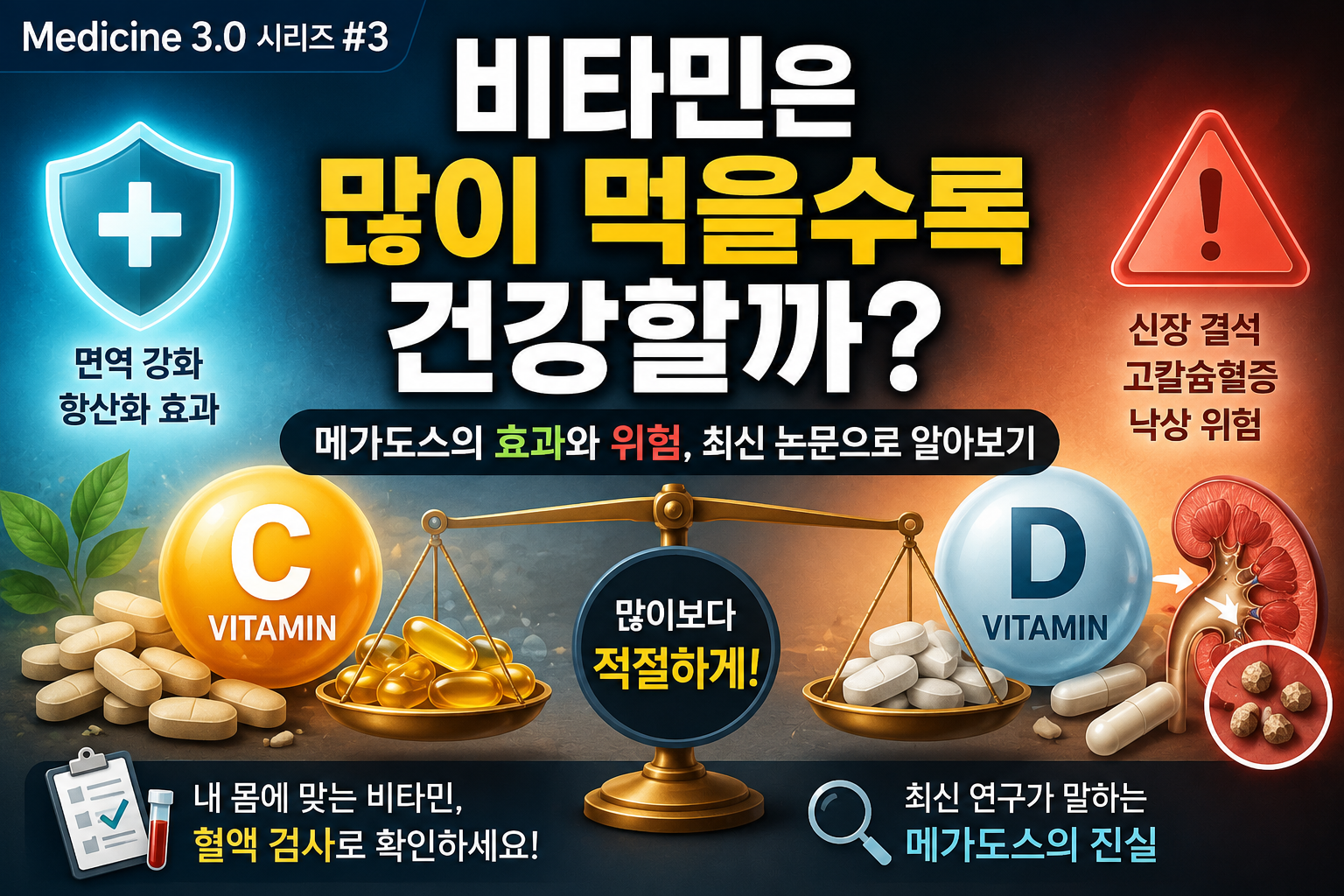 Medicine 3.0 관점에서 과연 메가도스 비타민을 어떻게 섭취해야 할까
