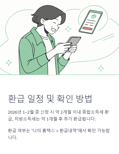 환급 일정 및 확인 방법