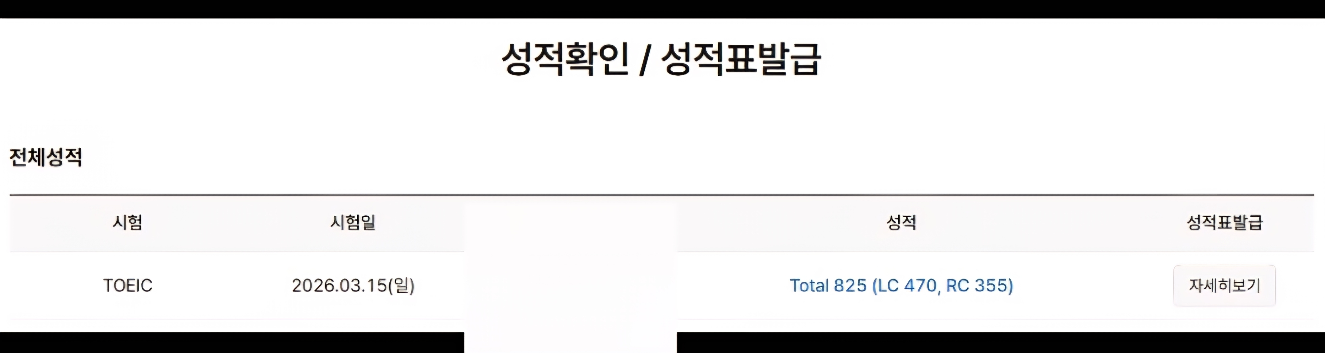 구미토익학원 600정체기에서800돌파성적표