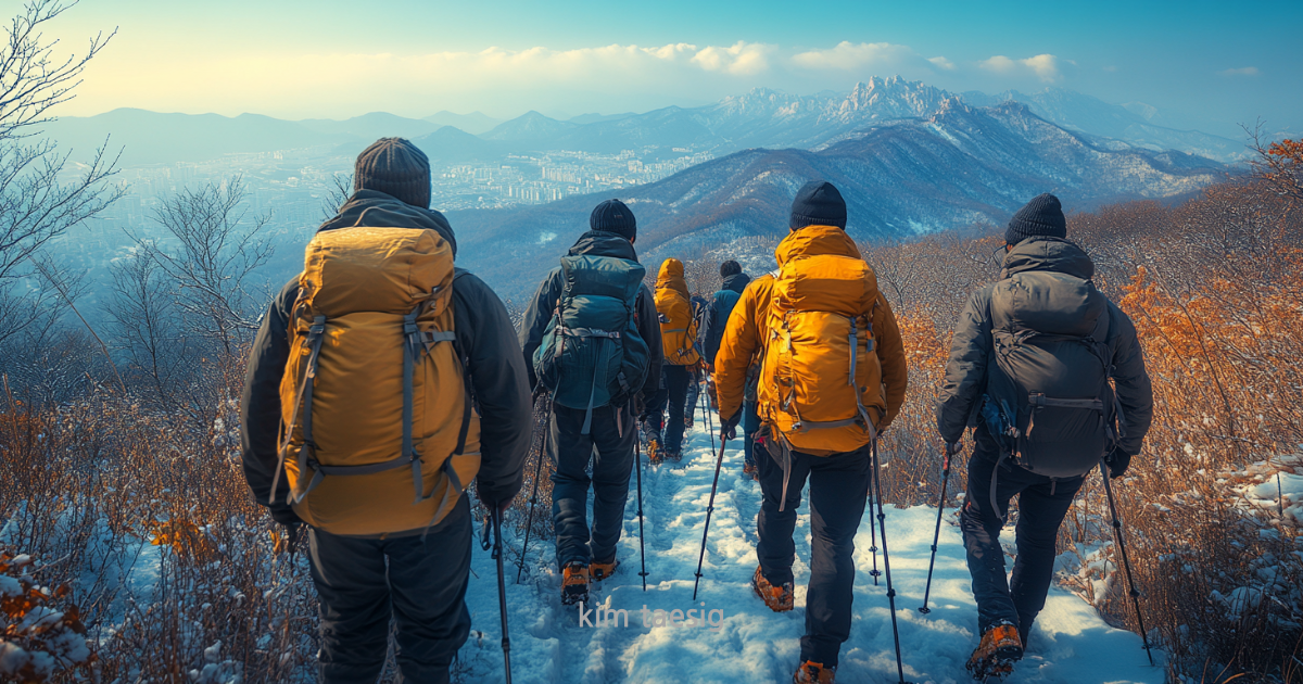 계방산 등산 모습