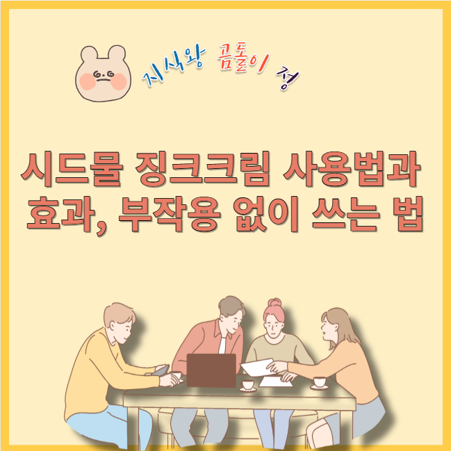 시드물 징크크림 사용법과 효과 부작용 없이 쓰는 법