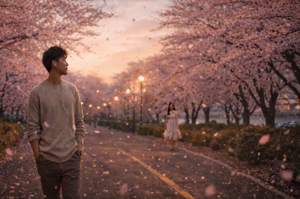 벚꽃연금곡에서 중요한 것은 봄을 어떤 인상으로 담아내느냐이다.