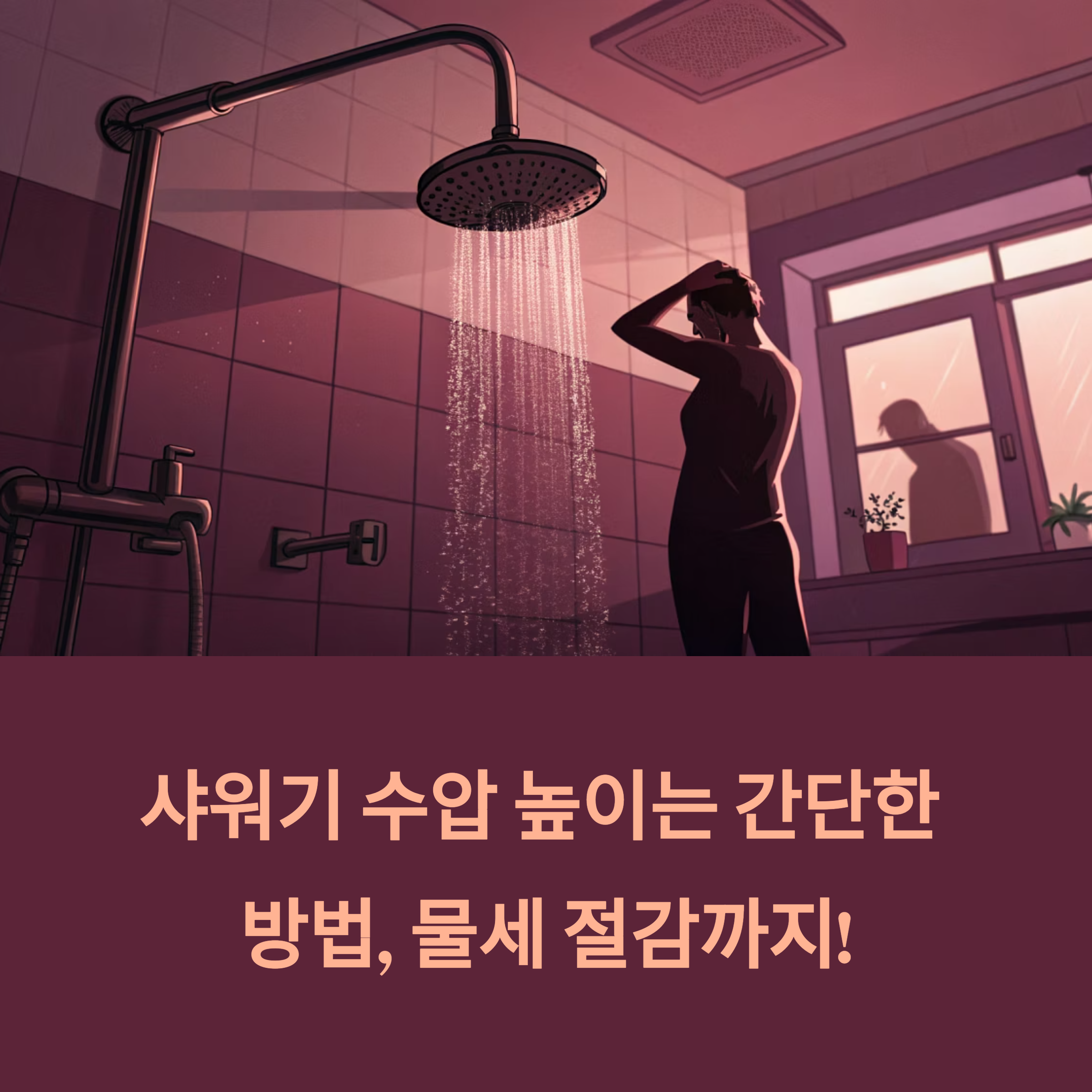 샤워기 수압 높이는 간단한 방법