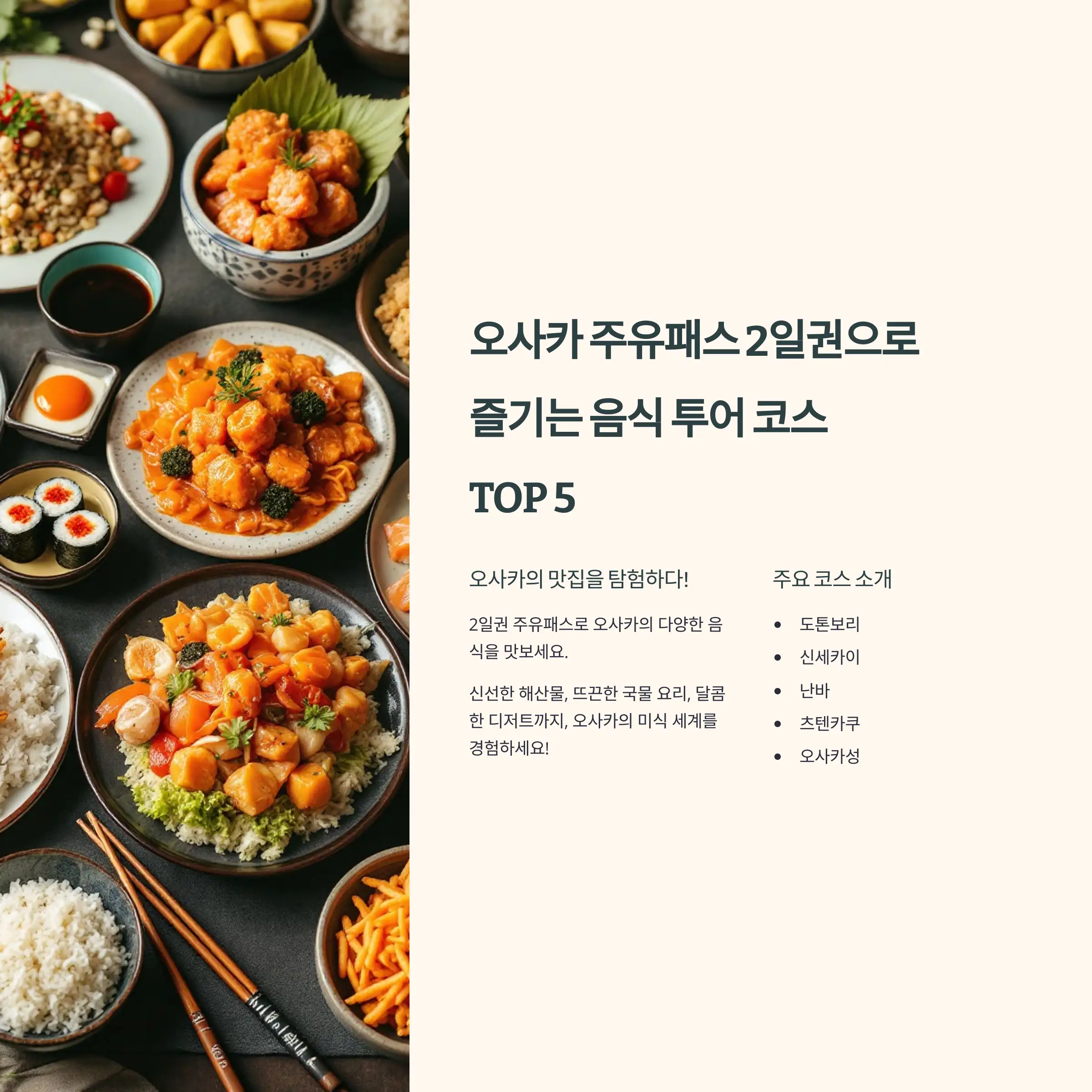 오사카 주유패스 2일권 음식 여행