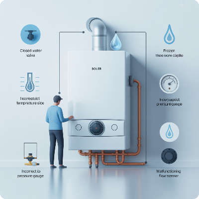 보일러 온수가 나오지 않을때 원인과 간단한 자가 조치방법 이미지