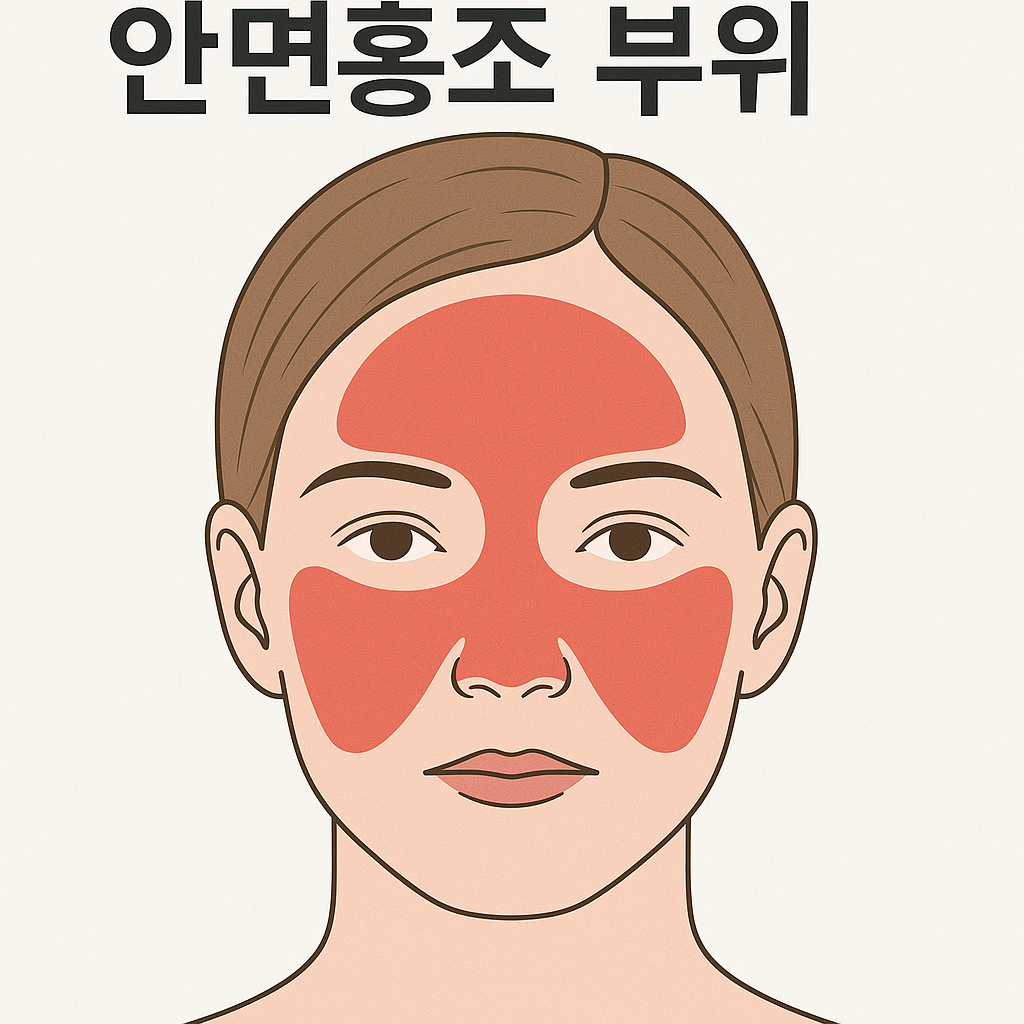 안면홍조 부위