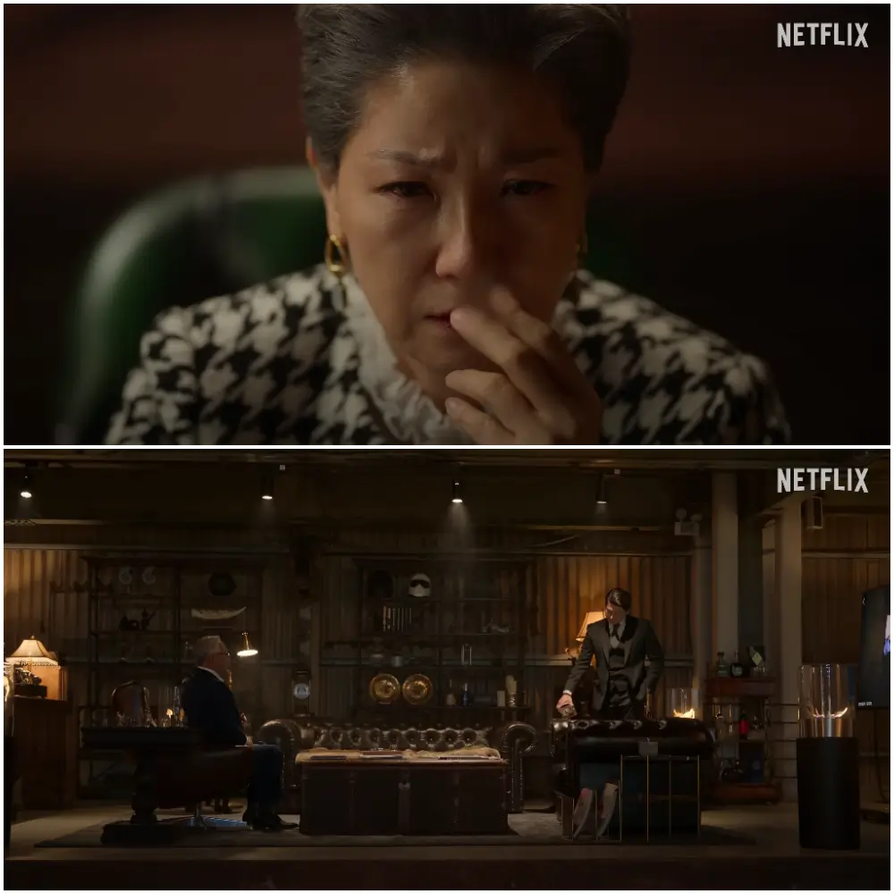 극중 은성그룹 회장과 백재민