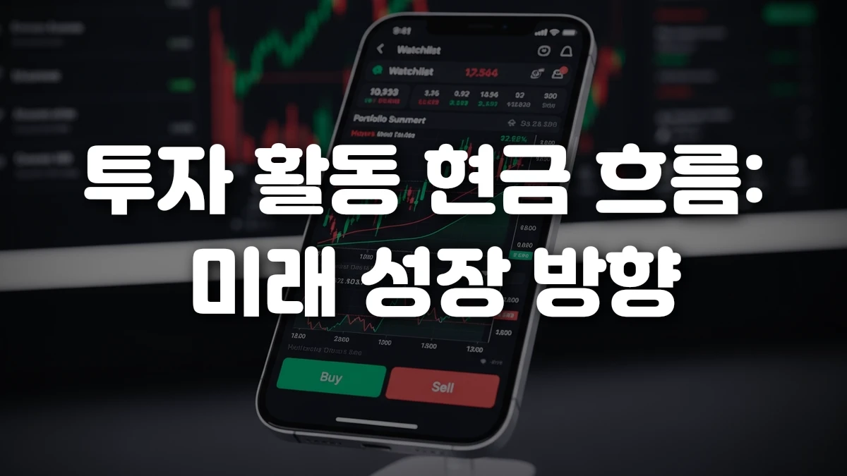 투자 활동 현금 흐름 미래 성장 방향
