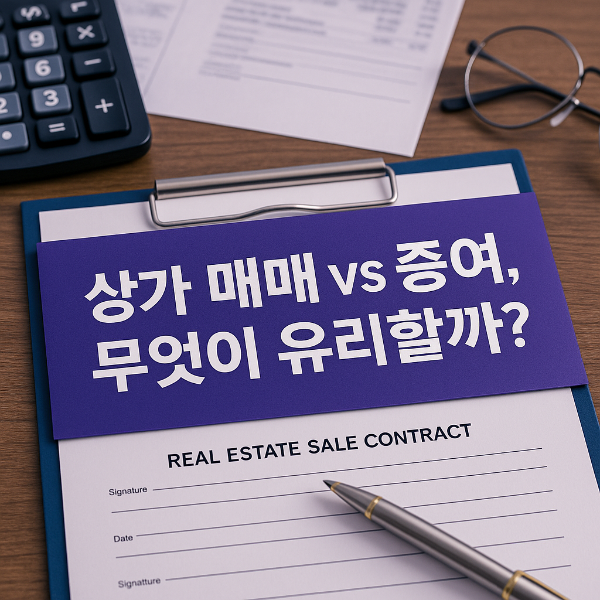 상가 매매와 증여 썸네일 이미지입니다.