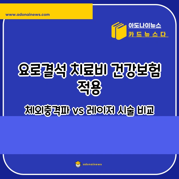 요로결석 치료비 건강보험 체외충격파 시술
