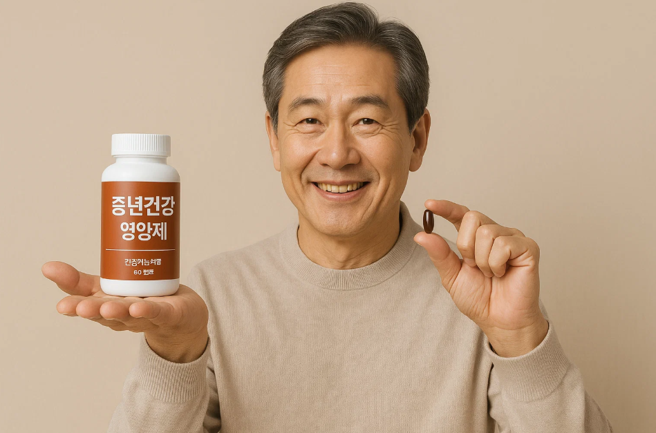 중년 건강 영양제 사진