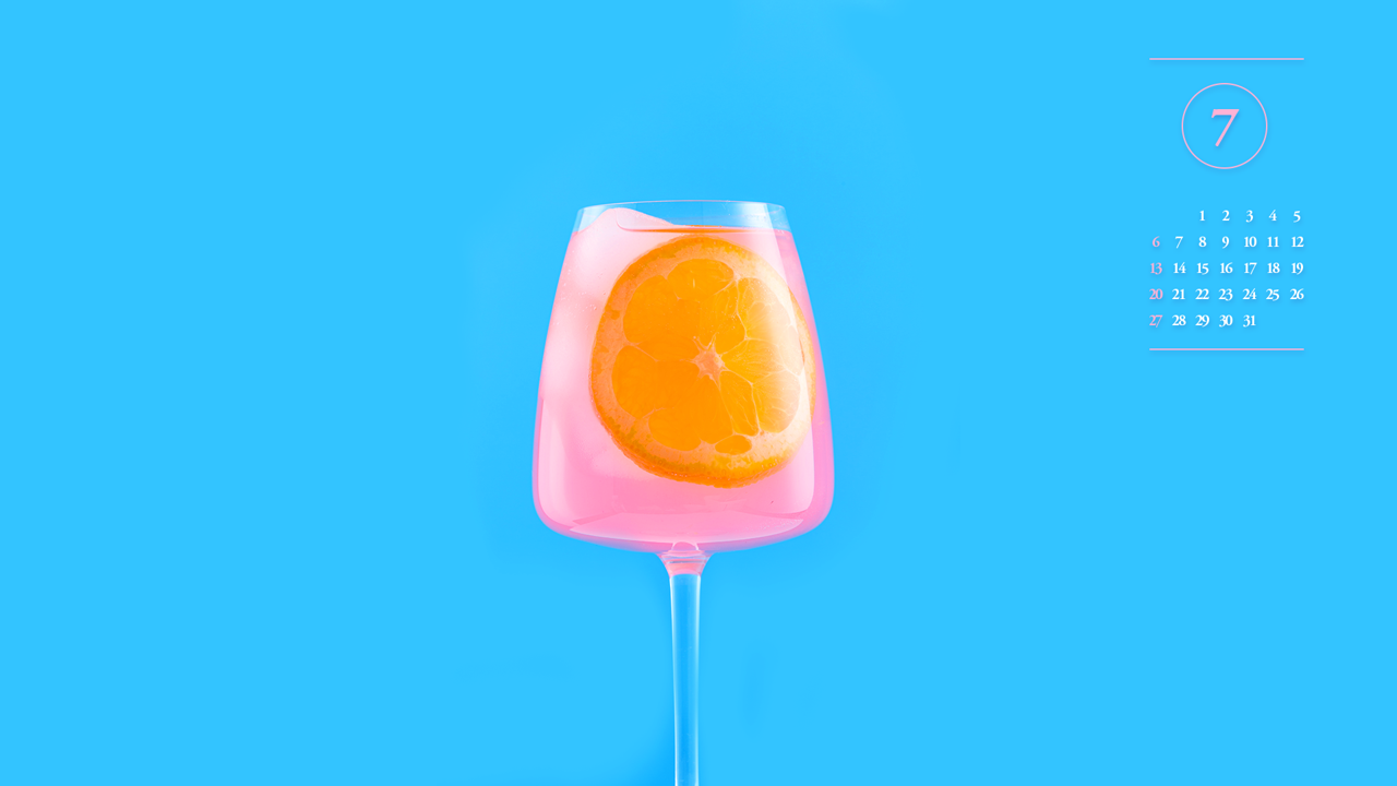 09 오렌지 주스 A - 2025년7월 노트북배경화면