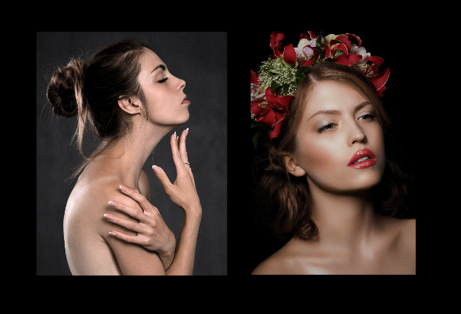 아름다운 여자 사진 두 장