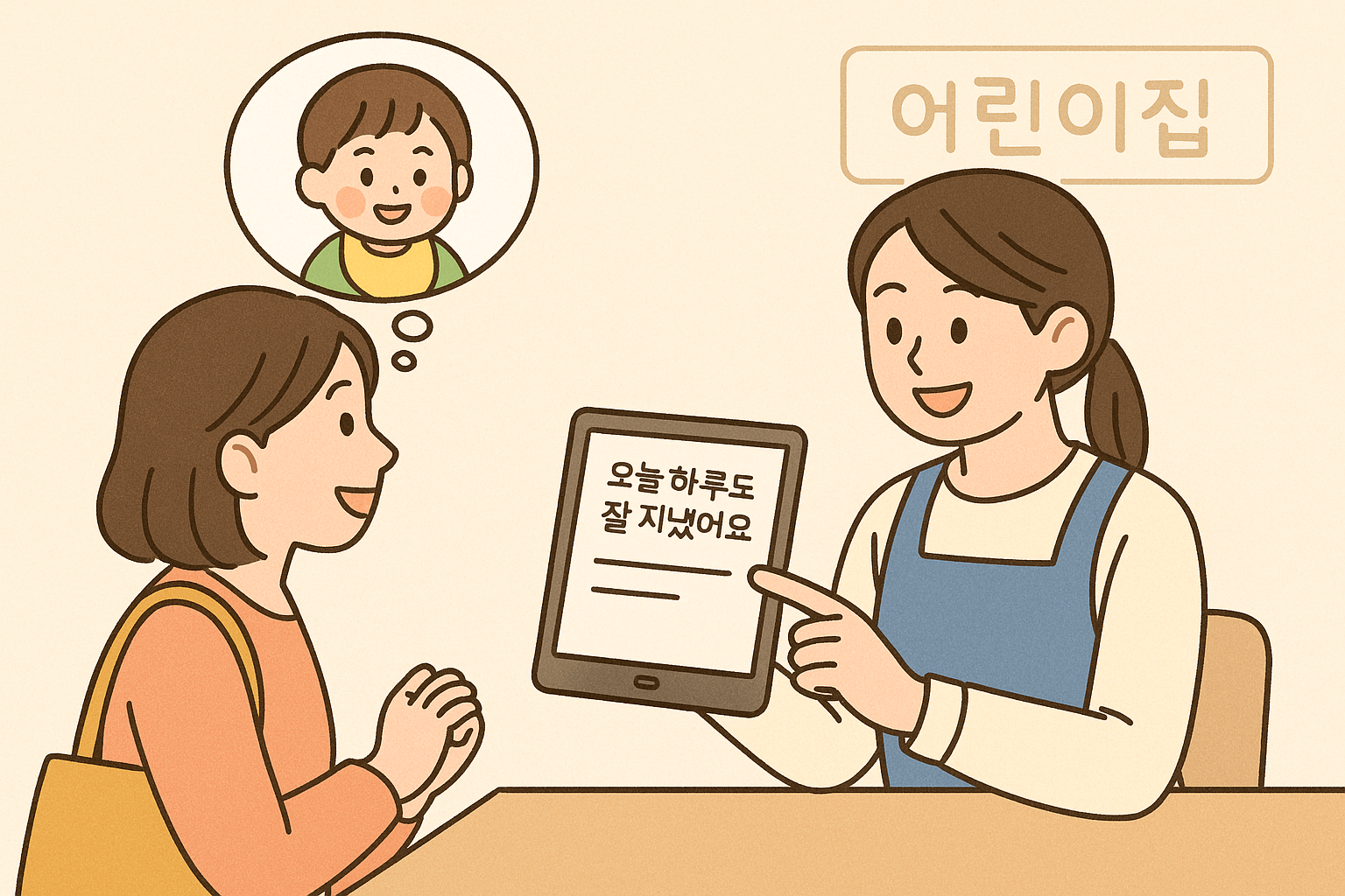 학부모 상담하는 교사