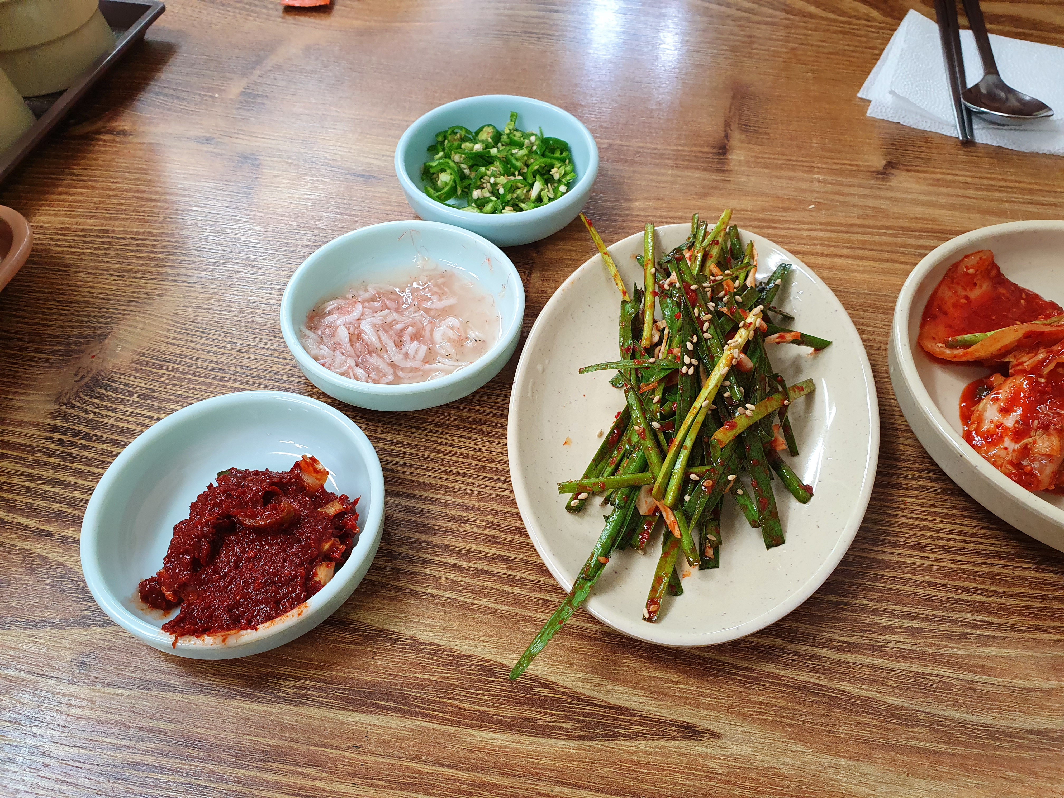 대정동 순대 맛집 한우물 순대 반찬