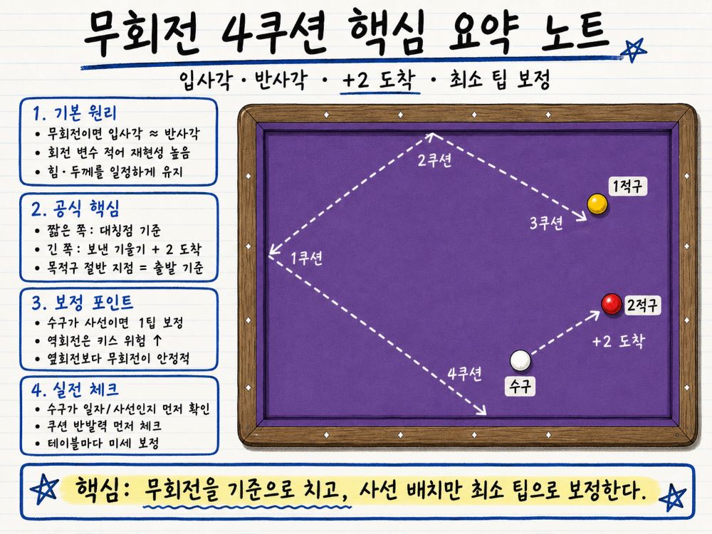 무회전 4쿠션 시스템 핵심 내용 정리