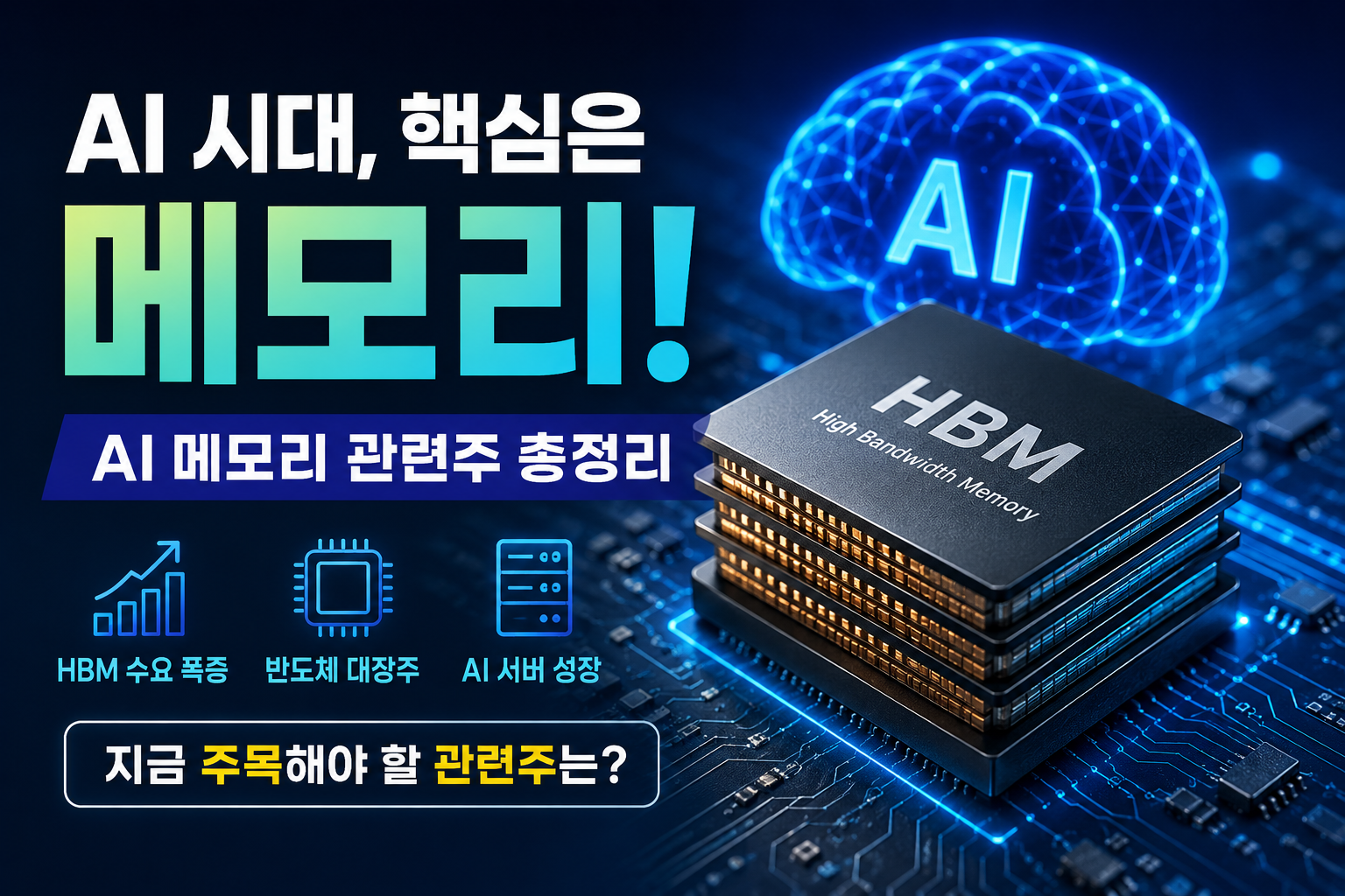 AI 메모리 관련주 총정리｜HBM&middot;반도체 대장주 지금 주목받는 이유