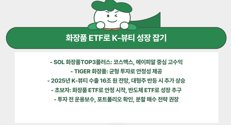 화장품 ETF로 K-뷰티 성장 잡기