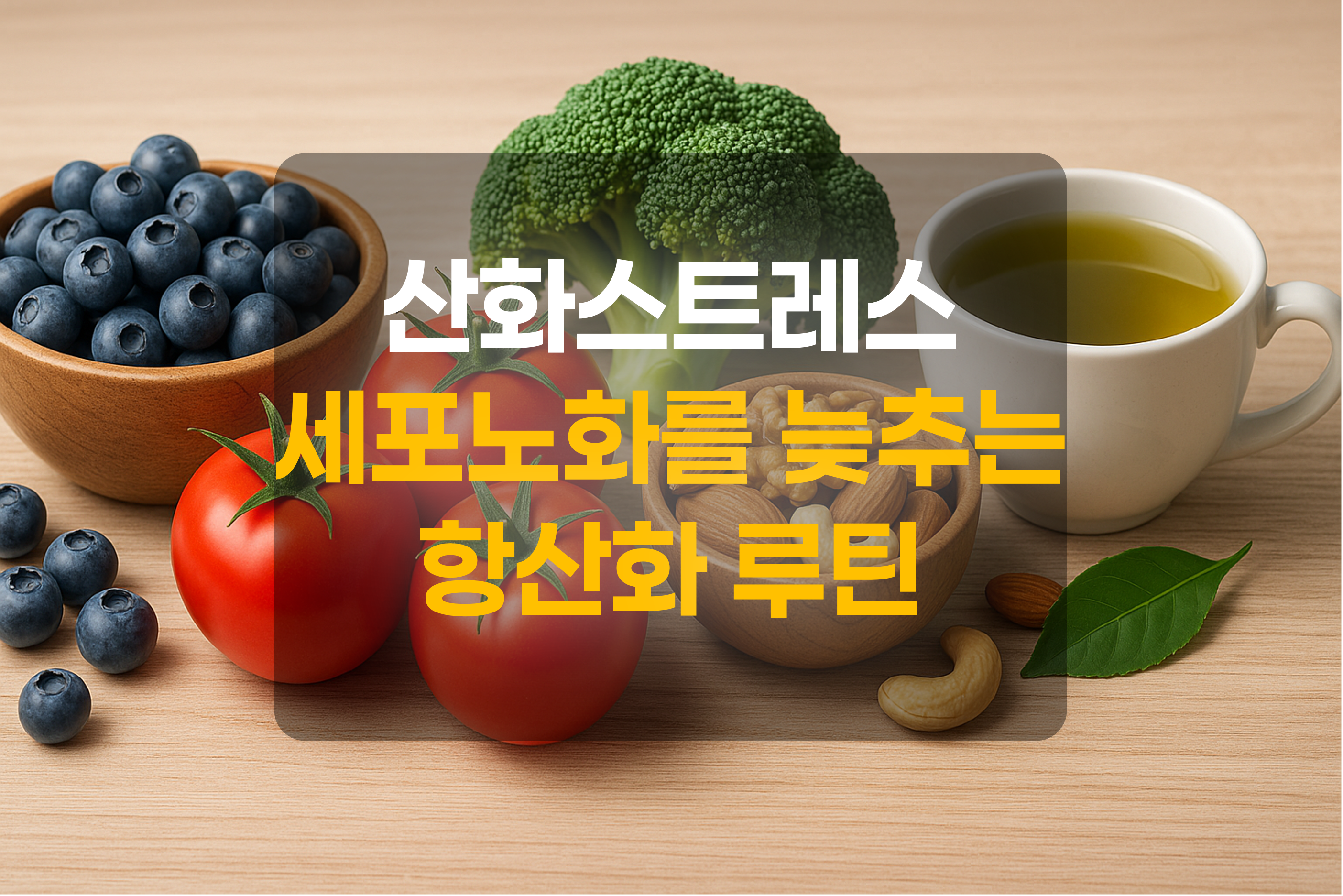 항산화음식을 표현한 그림