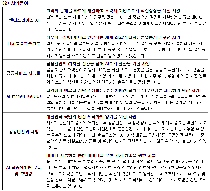 솔트룩스 사업분야