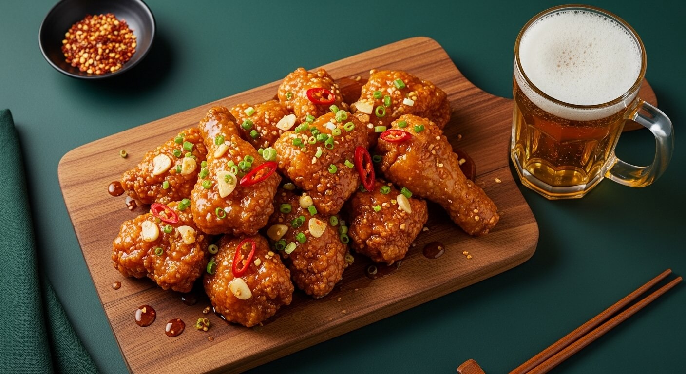 맛있는 치킨과 생맥주