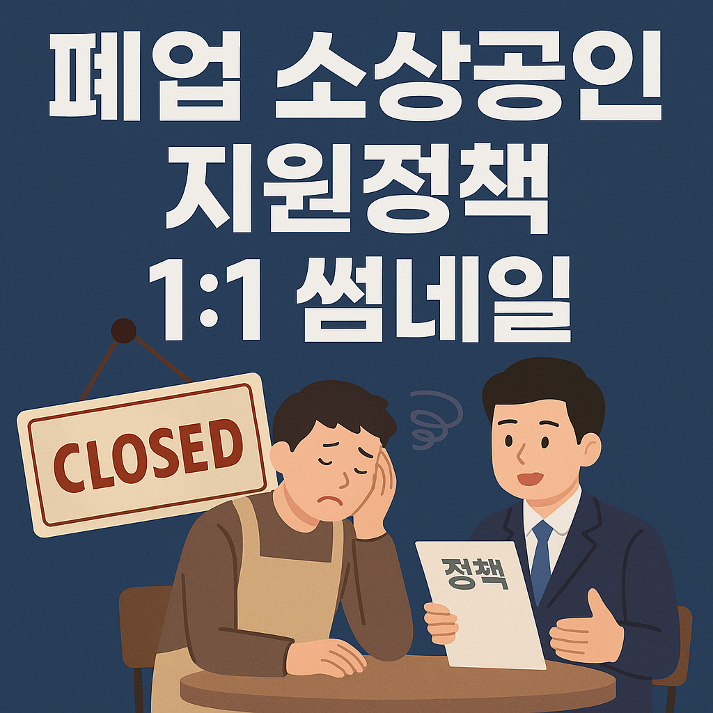 페업 소상공인 지원정책 1:1 썸내일
