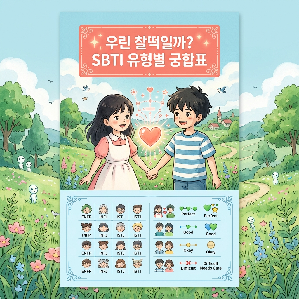 "우린 찰떡일까?" 2026 SBTI 16가지 유형 정리 및 소름 돋는 궁합표 상극 확인