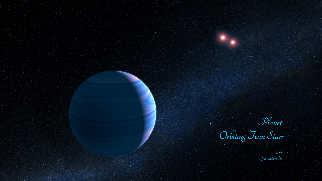 05 두 개의 별과 행성 C - Planet Orbiting Twin Stars 우주배경화면