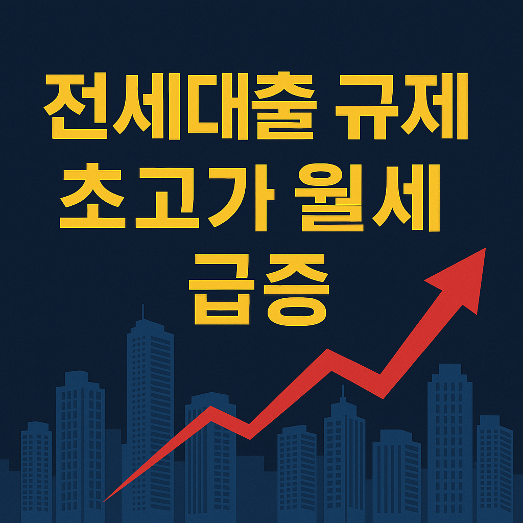 전세대출 규제 후 초고가 월세 급증