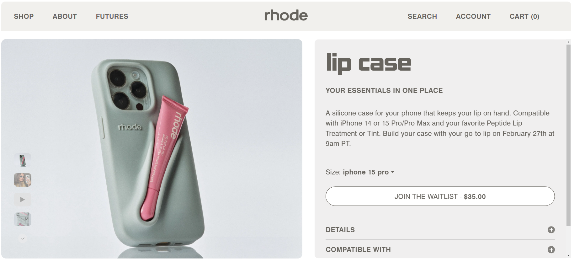 헤일리비버 rhode 로드스킨 립케이스