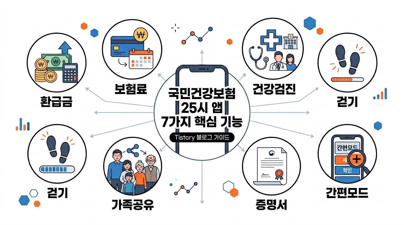건강보험25시 앱 주요 기능 233종 서비스 인포그래픽 2026