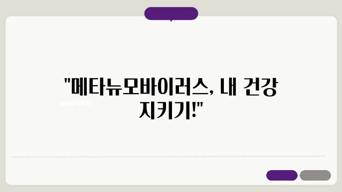 HMPV 메타뉴모바이러스 호흡기감염의 주요 증상