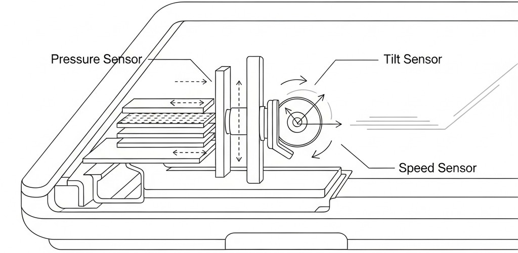 디지털 패드의 압력감지 구조와 선 계산 방식 이해