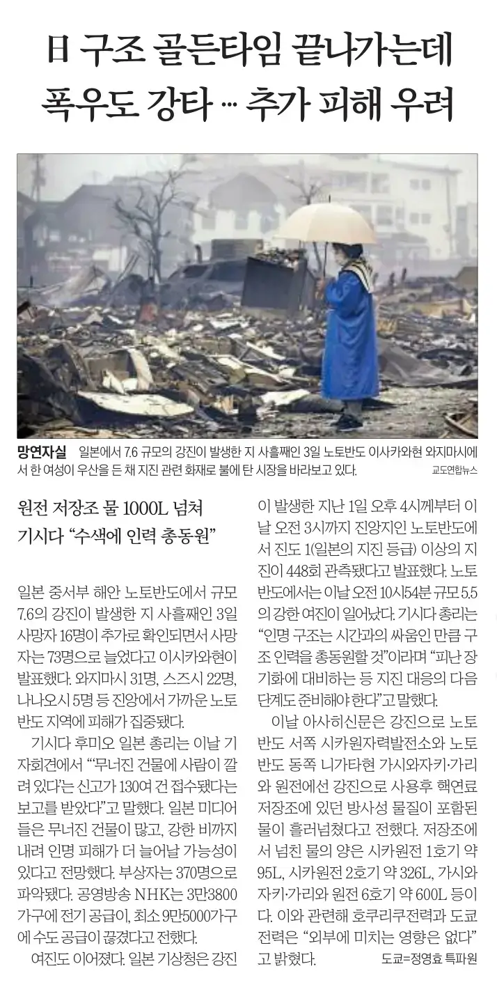 1월 4일 목 신문스크랩