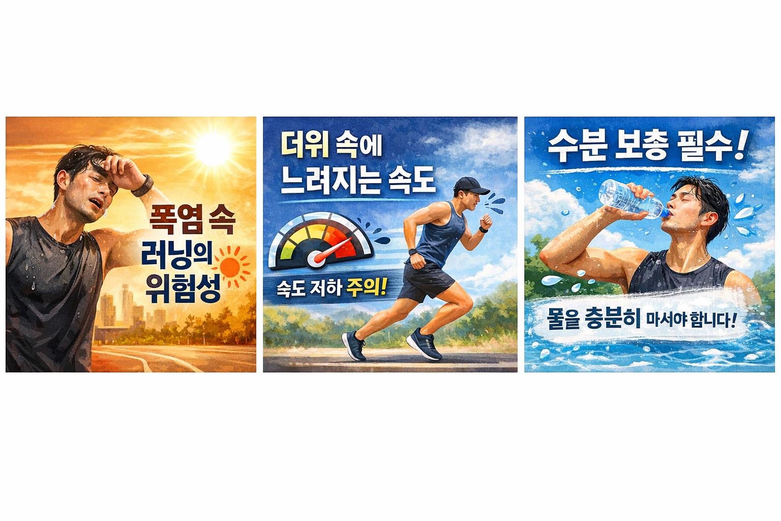 여름 러닝의 위험성 (더위와 속도 저하, 수분 섭취, 열사병 예방법)