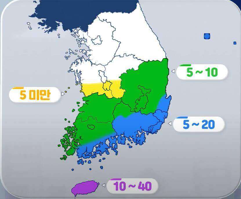 예상 강수량