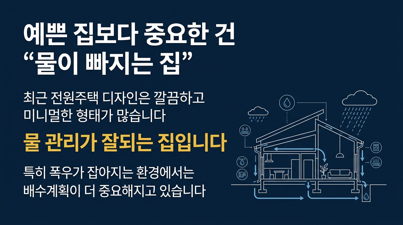 예쁜 집보다 물이 빠지는 집이 중요