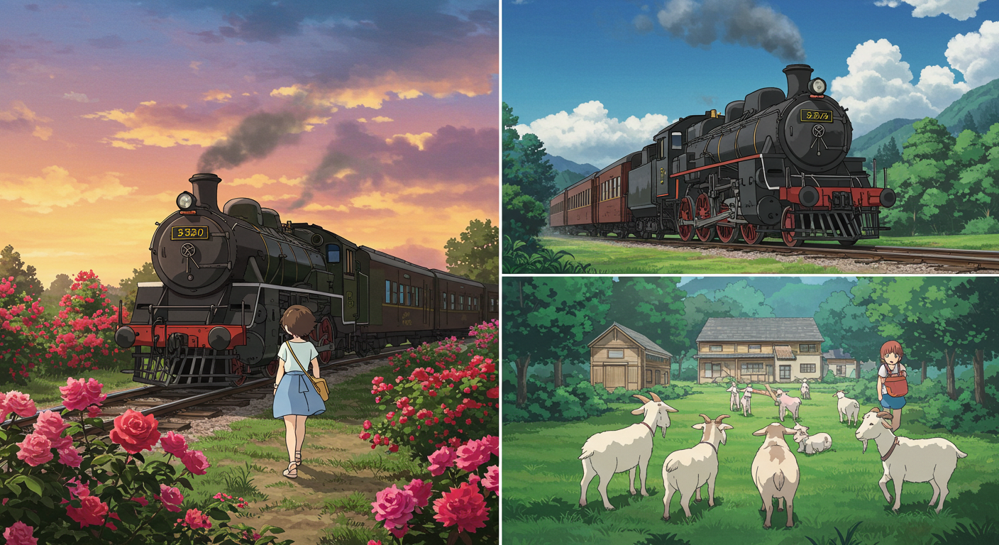 1박 2일 일정으로 구성한 기차마을 여행 장면