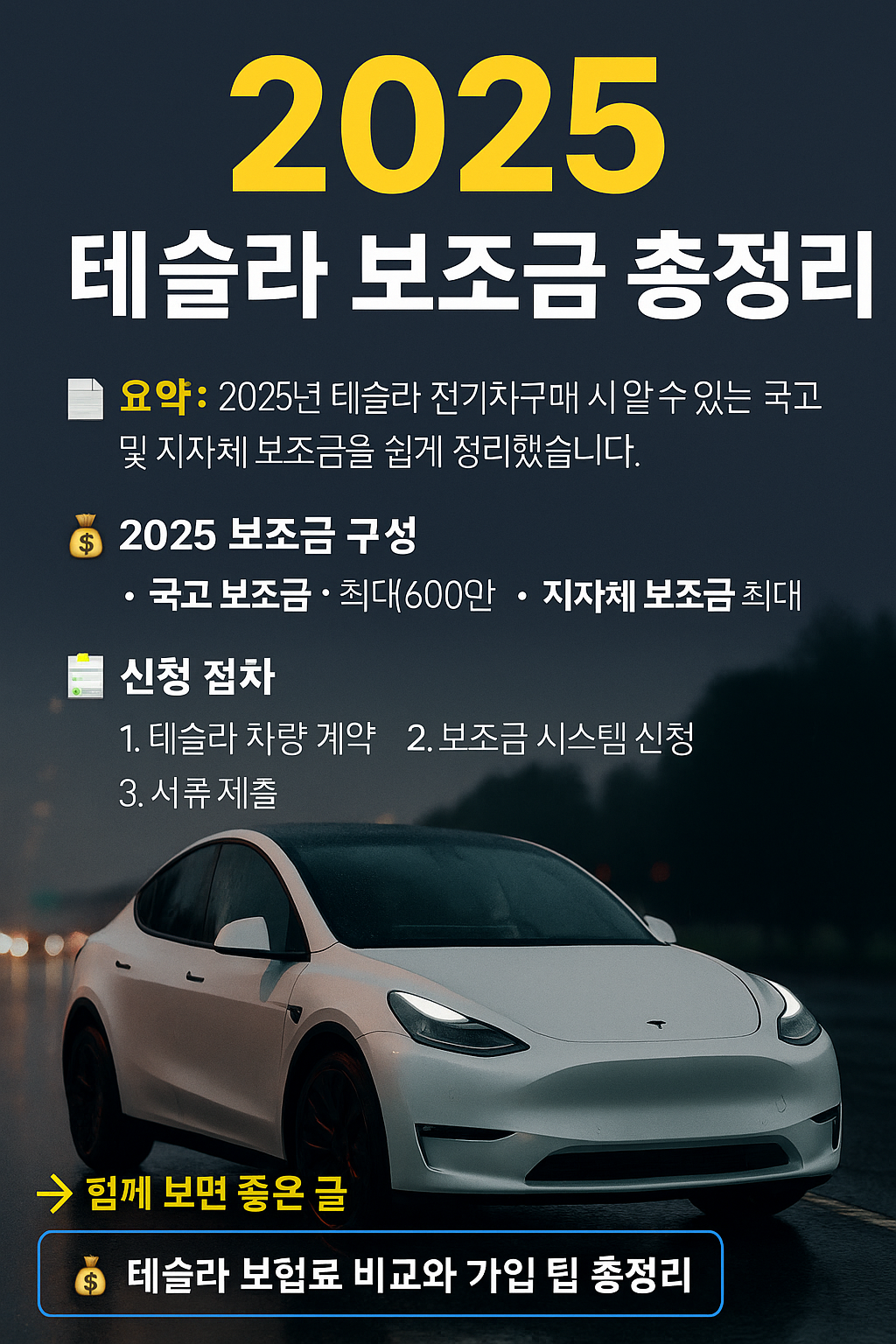 2025 테슬라 전기차 보조금 총정리