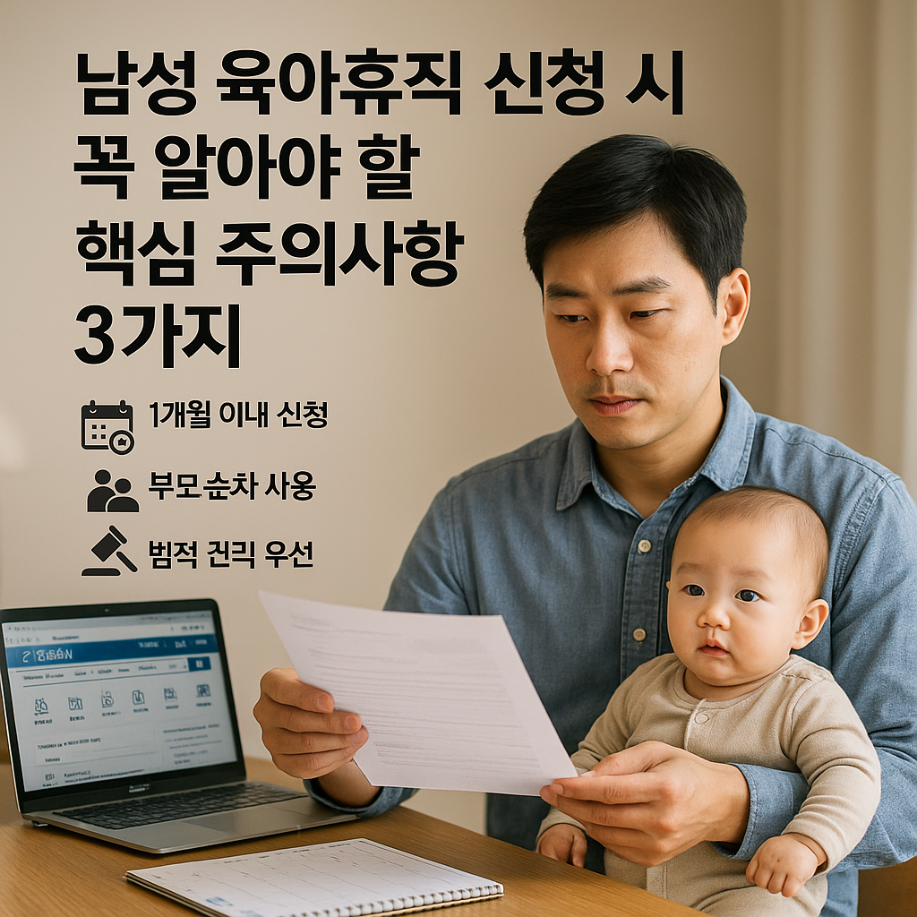 남성 육아휴직 신청 시 꼭 알아야 할 핵심 주의사항 3가지