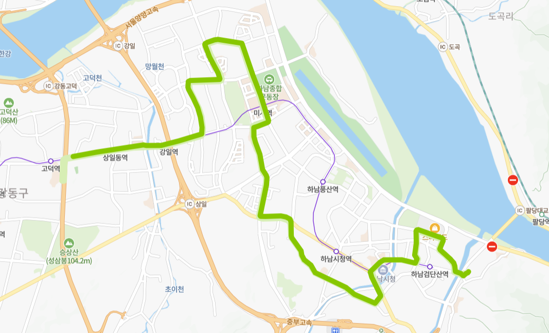 서울-하남-81번-버스-노선-지도