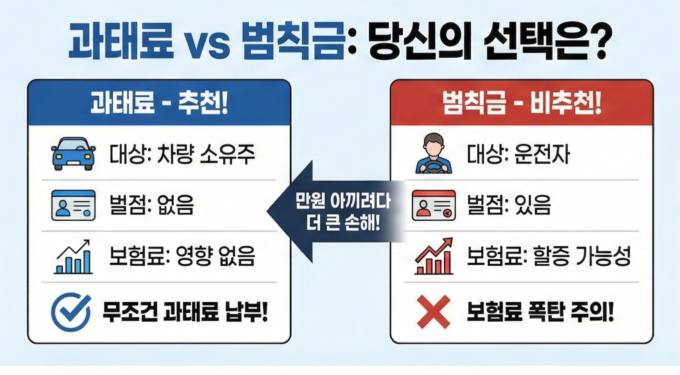 과태료 범칙금 차이