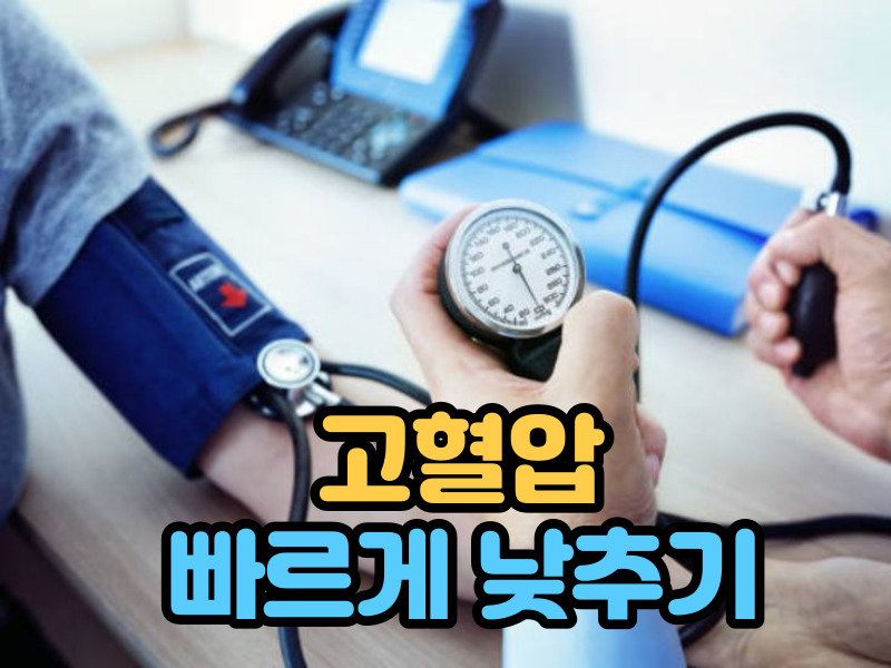 고혈압 빠르게 내리는 방법