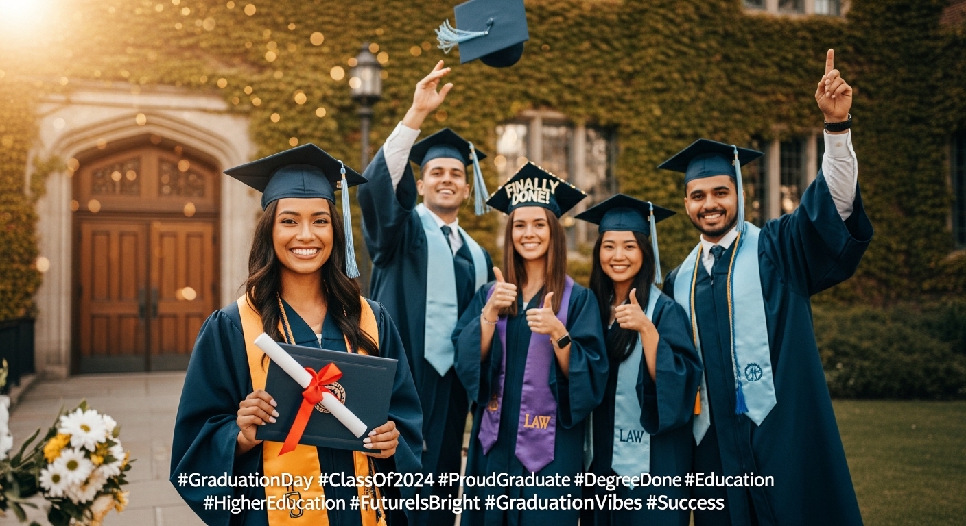 인스타그램에 올리기 좋은 감각적인 졸업 사진과 해시태그 화면