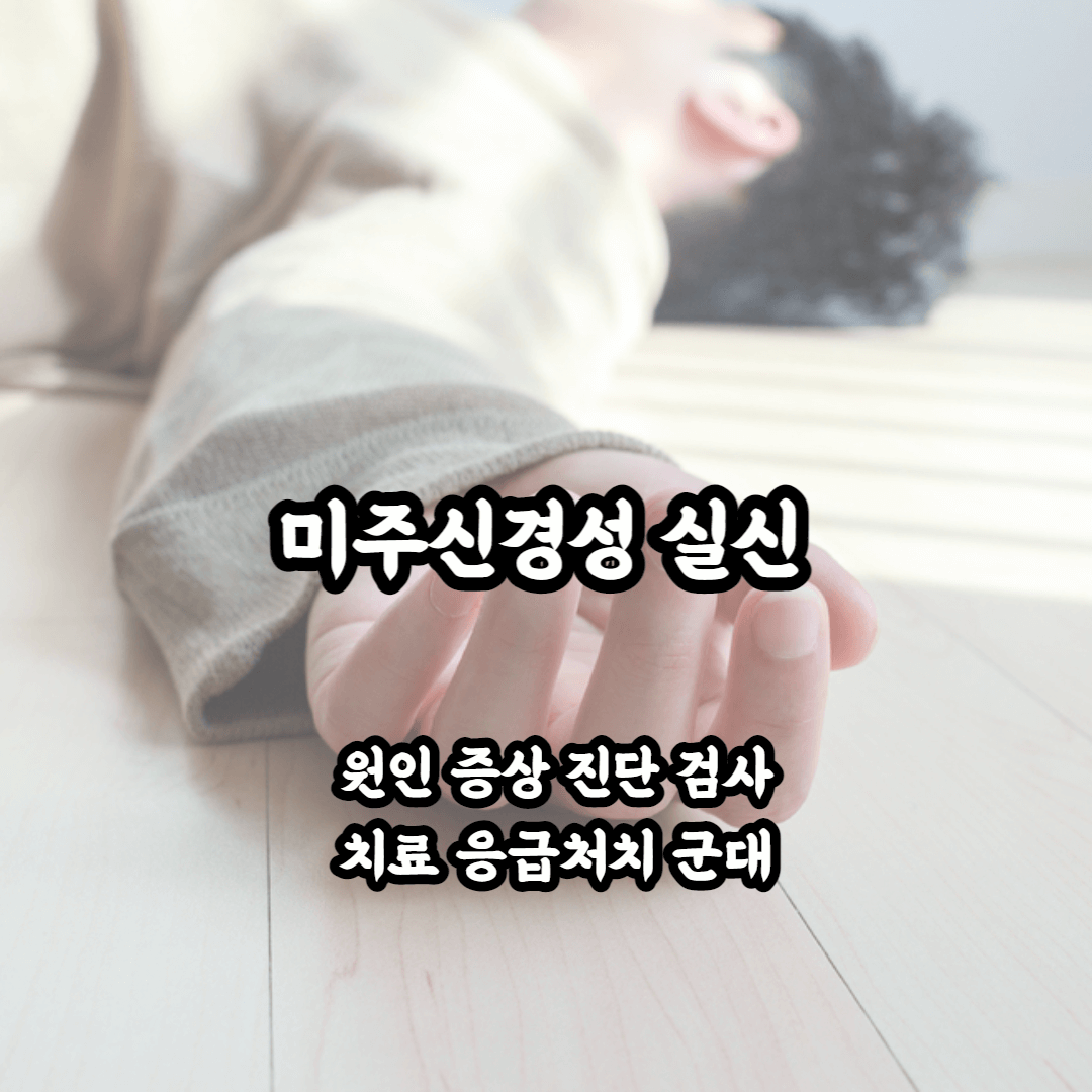 미주신경성 실신 원인과 증상 진단 검사 치료 응급처치 군대