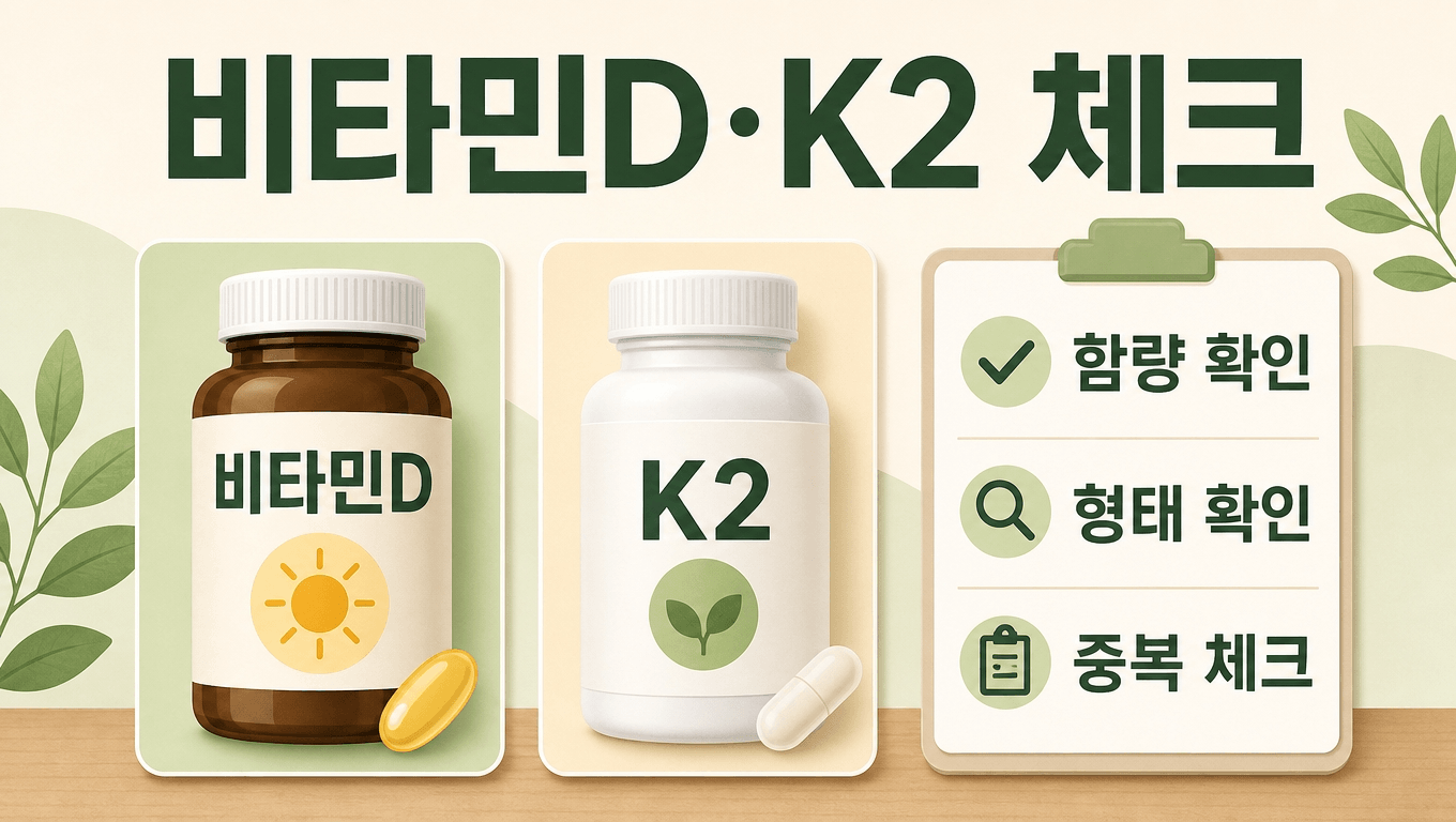 비타민D와 K2 조합 체크