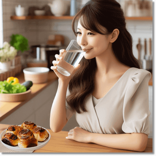 물마시는 아시아 여성