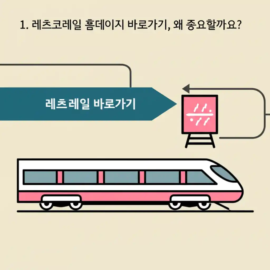레츠코레일 홈페이지 바로가기 중요성을 나타내는 웹 접속 화면.